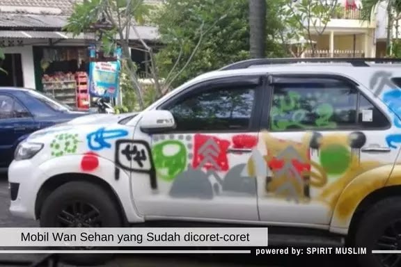Mobil Wan Sehan yang Sudah Dicoret-coret